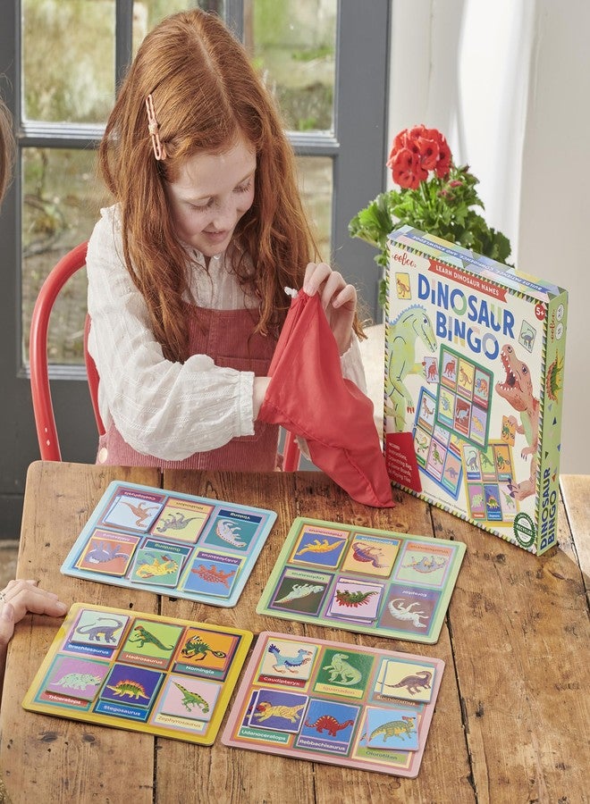 eeBoo: Dinosaur Bingo - Prehistoric Theme Classic Matching Board Game, Colorful Illustration Card Tiles, Learn Dinosaur Names, Kids 5+, 2-6 Players - Image 4